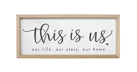 This is Us Framed Wooden Sign