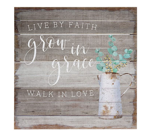 Grow in Grace Wooden Sign