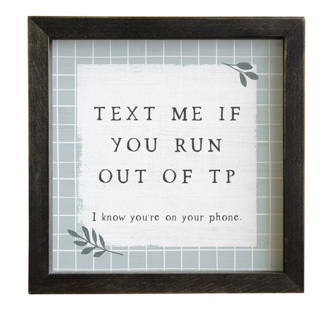 Text Me Rustic Frame