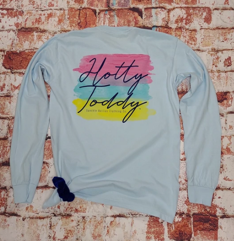 Ole Miss Watercolor Hotty Toddy Long Sleeve Tee