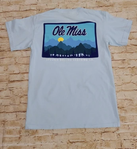 Ole Miss Mountain Patch Short Sleeve Pocket Tee