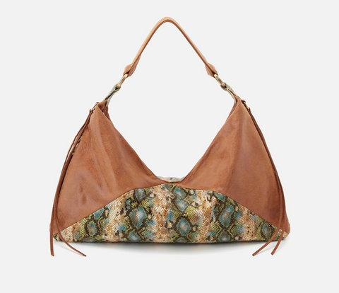 Paulette Shoulder Bag, Patchwork Garden Snake