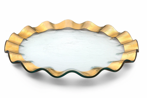 Ruffle Gold Buffet Plate
