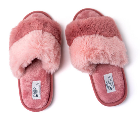 Cotton Candy Berry Puff Slippers