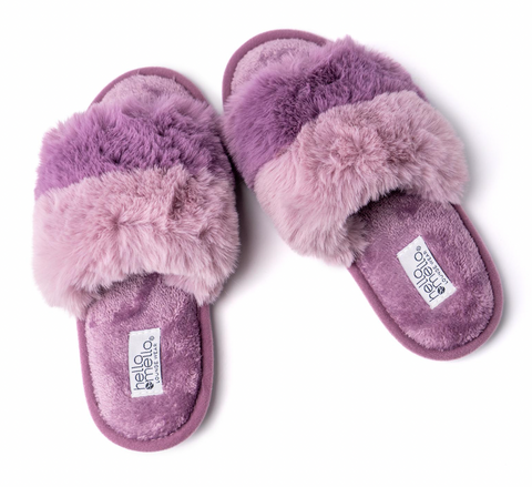 Cotton Candy Grape Puff Slippers