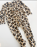 Leopard Exclusive Newborn Ruffle Footie