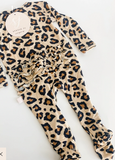 Leopard Exclusive Newborn Ruffle Footie