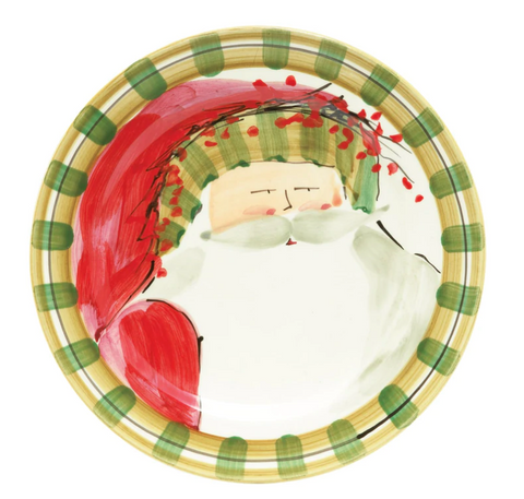 Old St. Nick Striped Hat Dinner Plate