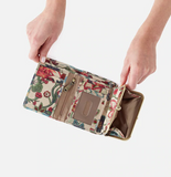 Hobo Floral Stitch Robin Compact Wallet