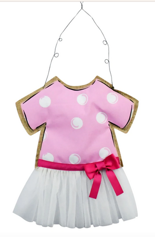 Baby Girl Onesie Burlap Door Hanger