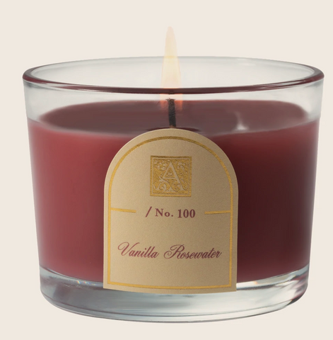 Vanilla Rosewater Petite Tumbler Glass Candle