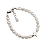 Amelia Sterling Silver Cross Bracelet - Timeless Collection