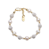 Charlotte - 14K Gold Plated Pearl Bracelet