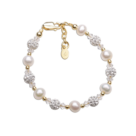 Charlotte - 14K Gold Plated Pearl Bracelet