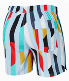 Cutwork Stripe- Airy Blue Swim Trunks