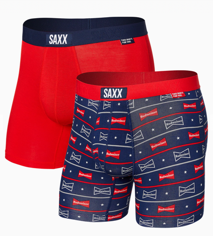 Vibe Boxer Brief 2-Pack Starry Stripe/Premium Red