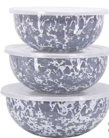 Grey Swirl Mixing Bowls