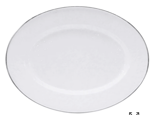 Solid White Oval Platter, Bridal