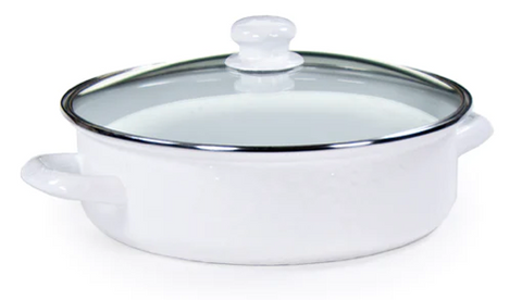 Solid White Small Sauté Pan