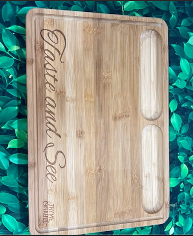 Taste and See 2 dish Chopping Block, Bridal