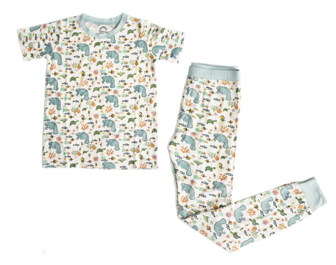Manatee Two-Piece Bamboo Short Sleeve Pajama Set