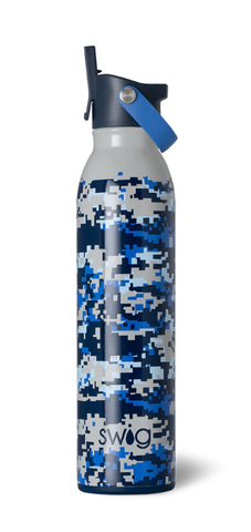 Cool Camo Flip + Sip Water Bottle (20oz)