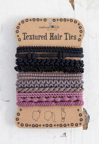 Textured Hair Ties/ Neutral Set of 10