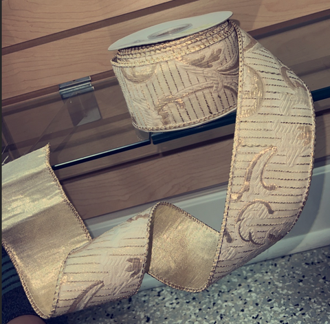 Elegant Jacquard Gold Backed