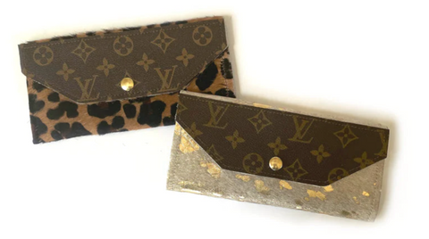LV Keychain Wallet - Cowhide & Leather by Beaudin Designs