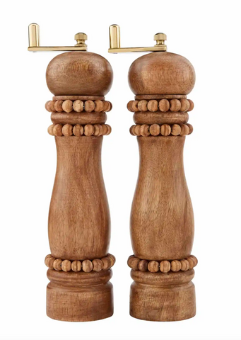 BEADED SALT AND PEPPER GRINDER SET, Bridal