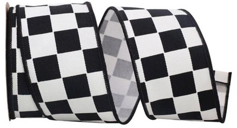 Raceway Check Black White