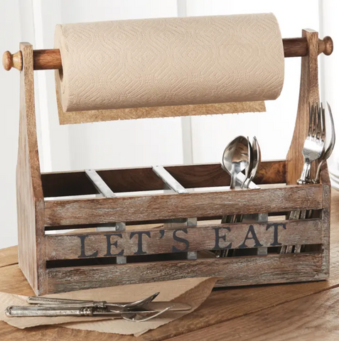 LET'S EAT PAPER TOWEL TABLE CADDY