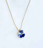 Margaret Acetate Necklace in Navy