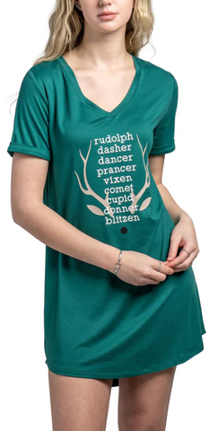 Reindeer Row V Neck