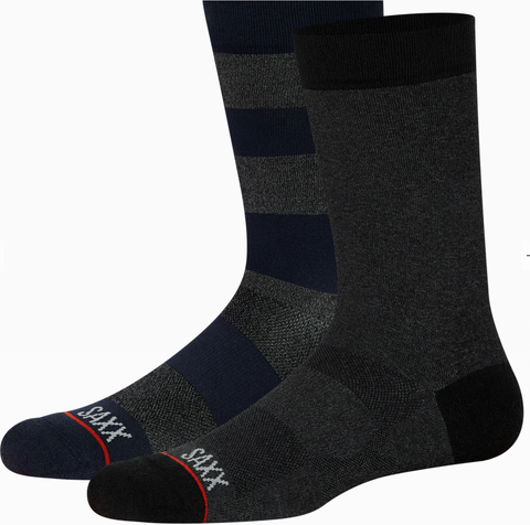 WHOLE PACKAGE 2-PACK Crew Socks / Black Hthr/Ombre Rugby