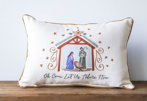 Natural Nativity Pillow