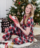 Prancer's Plaid Pajama Set
