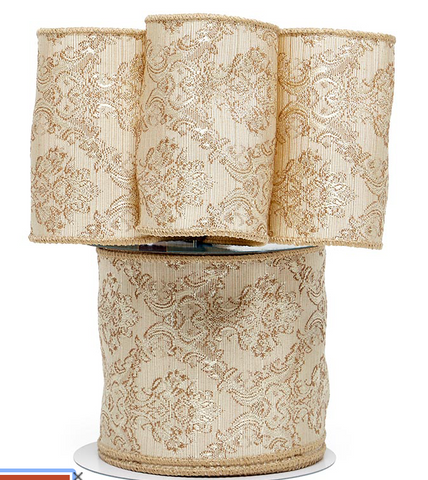 filigree rococo Elegance Wired Ribbon