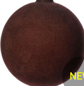 Glass Flocked Ball Ornament