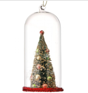 Deco tree in Glass Dome Ornament