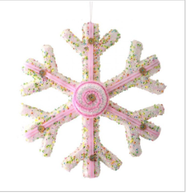 10' Candy Sprinkles Snowflakes Ornaments
