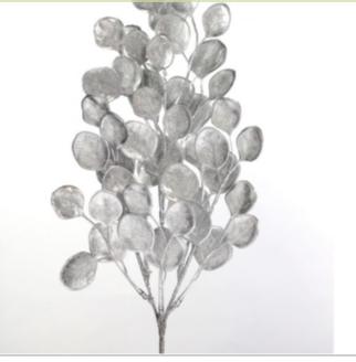 21' Plastic Painted Frost Eucalyptus Spray