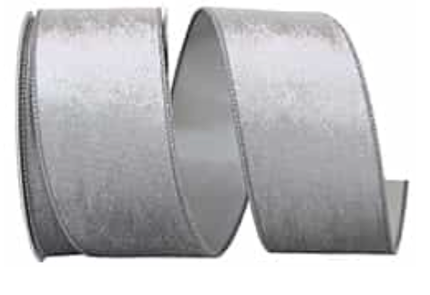 Silver/ Velvet Plush Lite Wired Edge