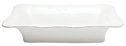 Isabella Large Rectangular Baker/ Pure White