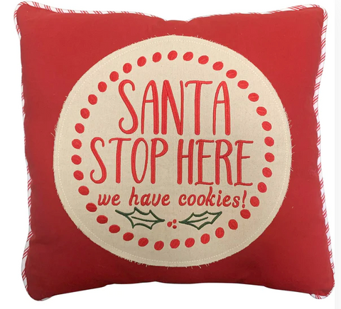 Santa Stop Here Pillow