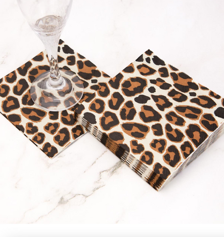 Leopard Cocktail Napkins