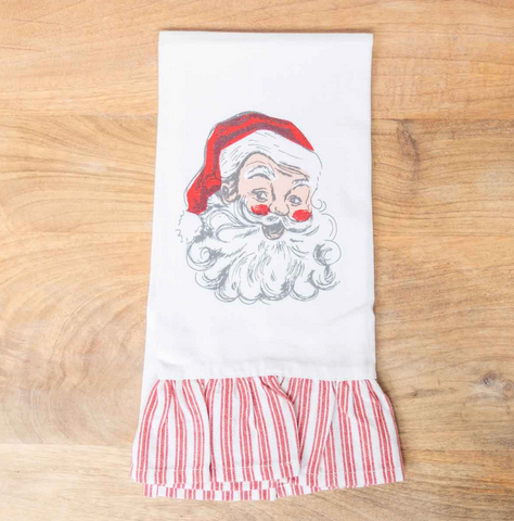 Santa Ruffle Hand Towel