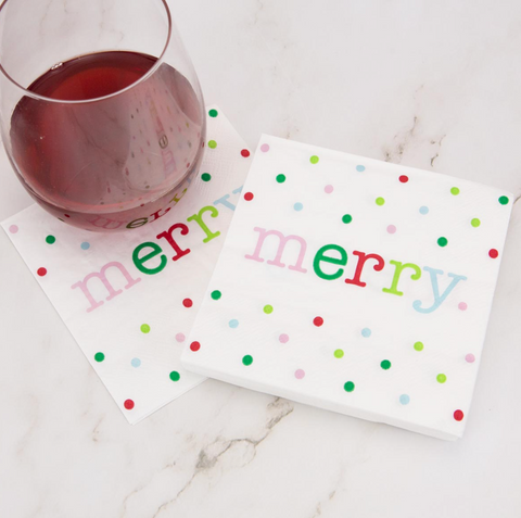 Merry Dot Cocktail Napkins