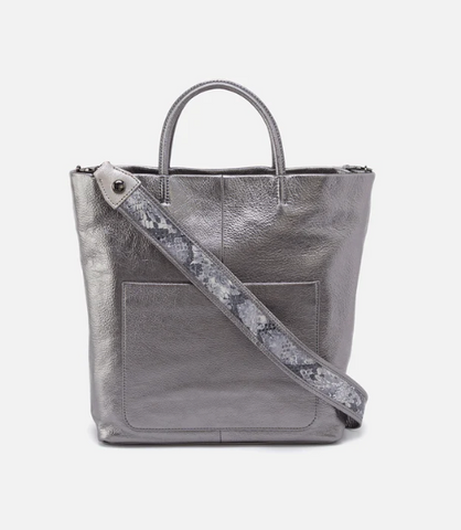 Tripp + Guitar Strap Tote in Metallic Leather