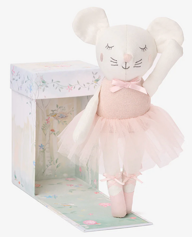10" Mia the Mouse Ballerina Linen Toy Boxed